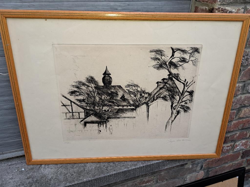 gravure signe georges comhaire, Enlèvement ou Envoi, Gravure