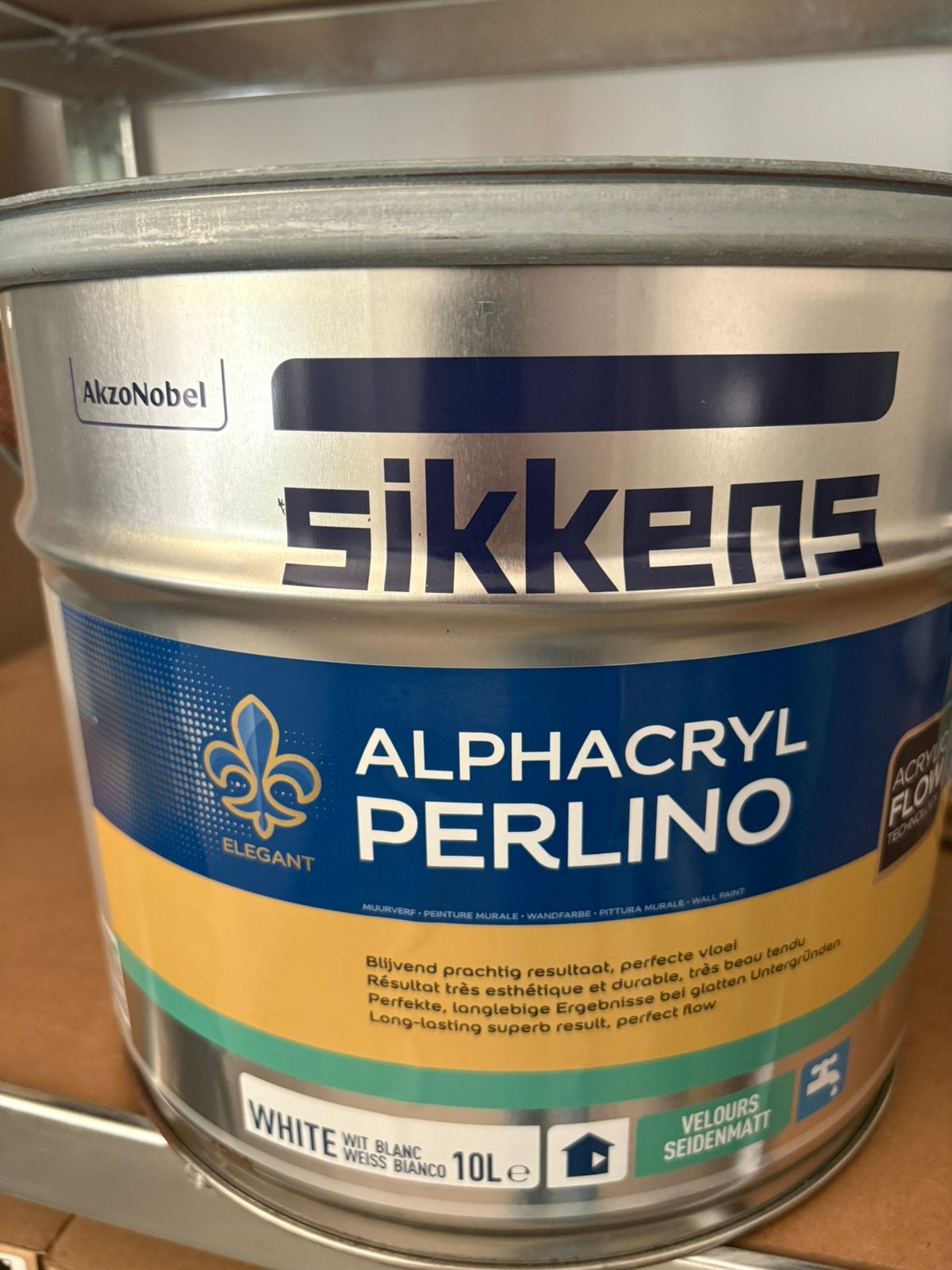 Peinture blanche PREMIUM 10l, Ophalen, Zo goed als nieuw, Verf