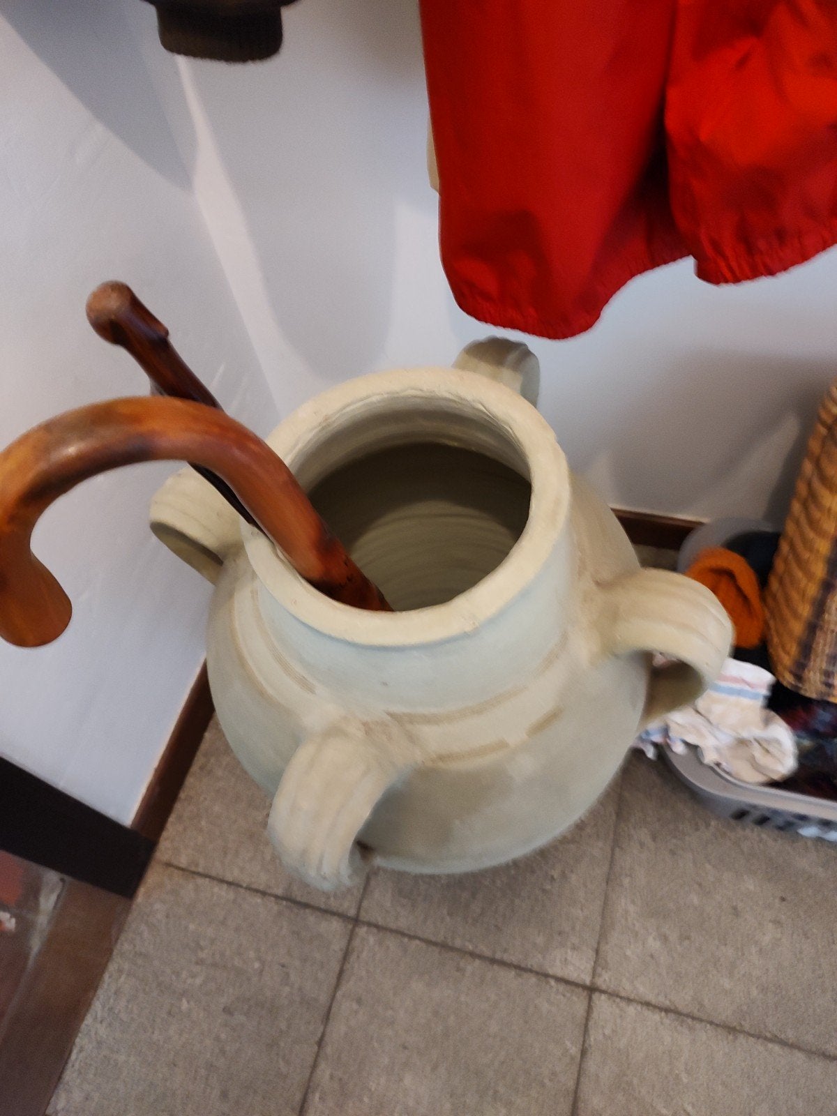 grote stenen vaas h70, opening 20 en handvatbreedte 45, Antiek en Kunst, Ophalen