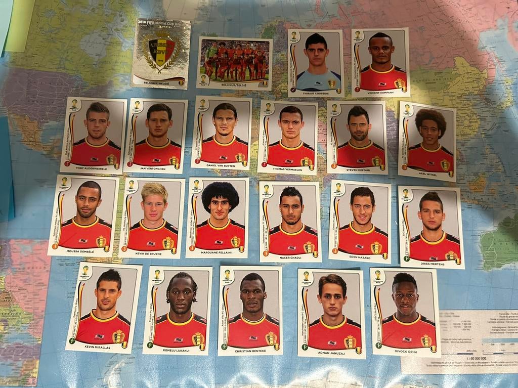 Panini Belgie ‘ Rode duivels WK 2014’, Ophalen of Verzenden, Zo goed als nieuw, Meerdere stickers