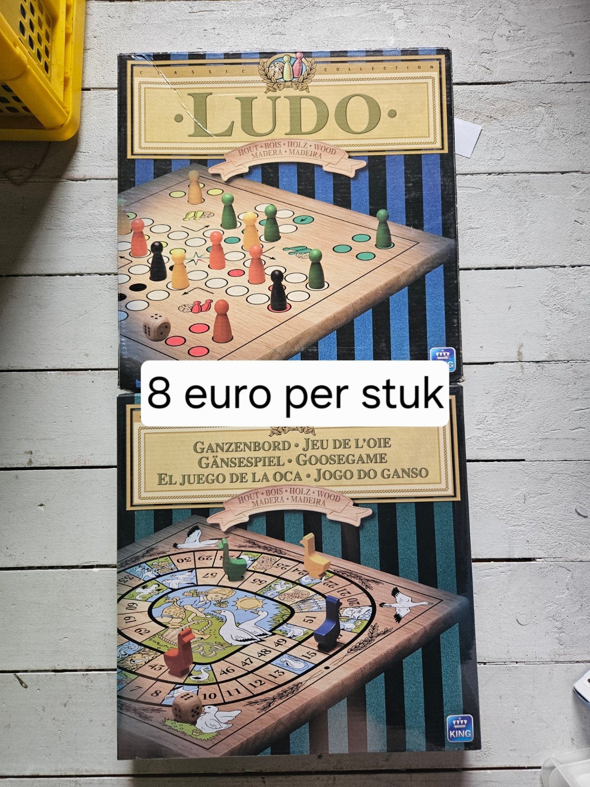 Ganzenbord en mens erger je niet, Ophalen