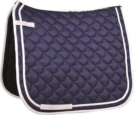 Zadeldekje HKM Blauw Wit - Dressuur - Pony, Dieren en Toebehoren, Dressuurdekje, Nieuw, Ophalen of Verzenden, Blauw