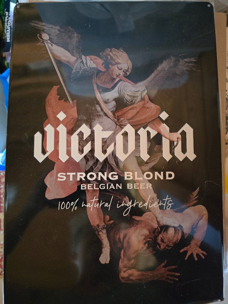 Reclamebord Victoria, Verzamelen, Ophalen of Verzenden, Zo goed als nieuw, Reclamebord