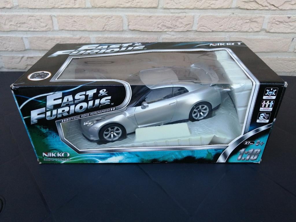 Nikko Nissan GT-R fast & furious R/C 1/16 NIEUW, Elektro, Nieuw, Ophalen of Verzenden, RTR (Ready to Run)