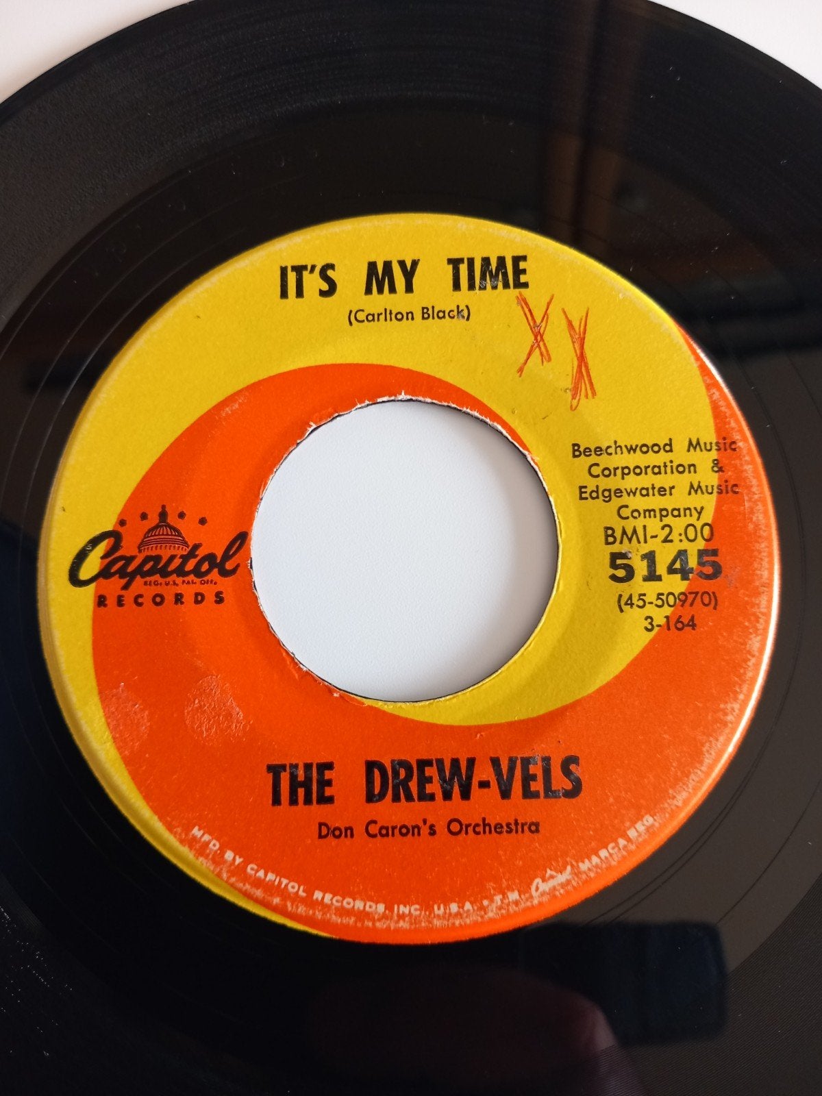 THE  DREW-VELS. IT'S MY TIME. POPCORN USA 45T, 7 inch