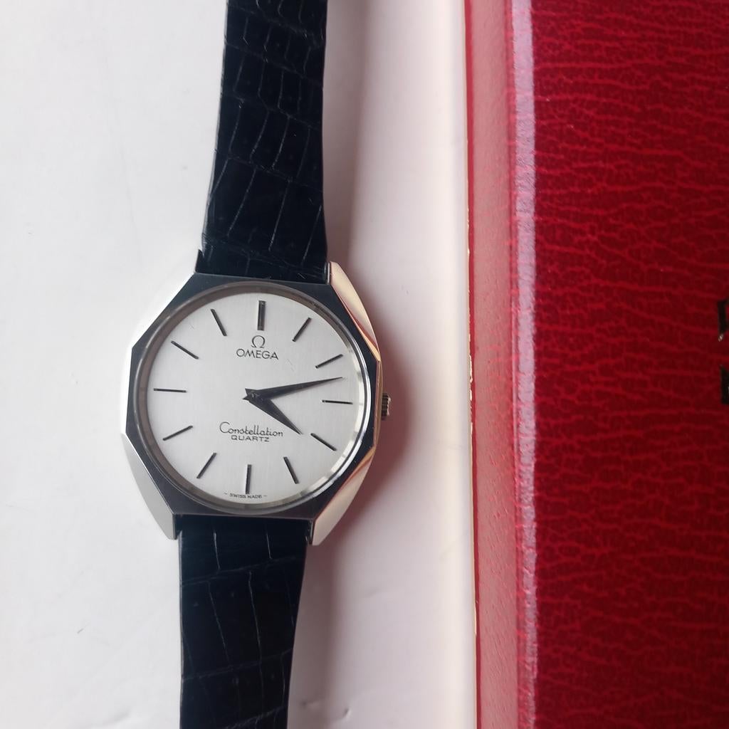 Omega Constellation Vintage Octagon Silver Quartz, Handtassen en Accessoires, Ophalen of Verzenden, Zo goed als nieuw, Omega