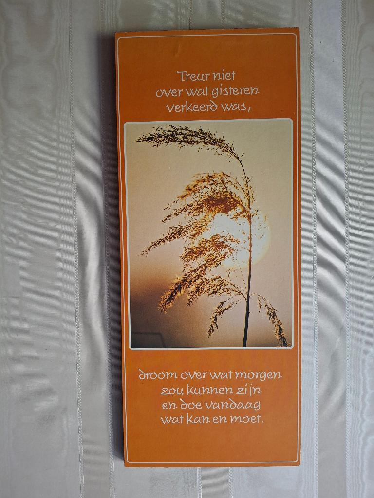 Spreuk om op te hangen op hout, Ophalen, Gebruikt