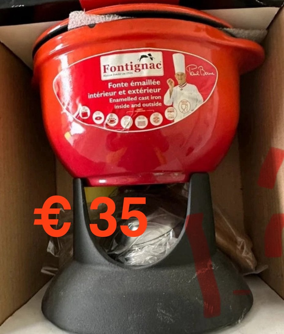 Fontignac geëmailleerd gietijzeren fondueset Bocuse-collecti, Huis en Inrichting, Keuken | Potten en Pannen, Ophalen of Verzenden