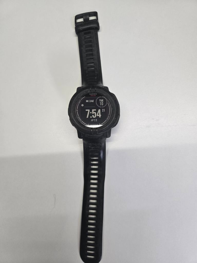 Garmin Instinct 2 Tactical 45mm, Handtassen en Accessoires, Sporthorloges, Gebruikt, Zwart, Garmin, Ophalen of Verzenden