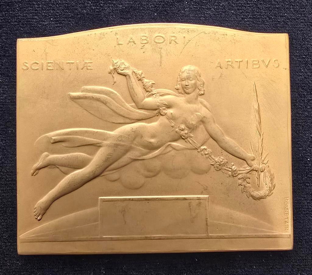 1935 Tentoonstellingsmedaille Brussel België Bonnetain, Ophalen of Verzenden, Brons