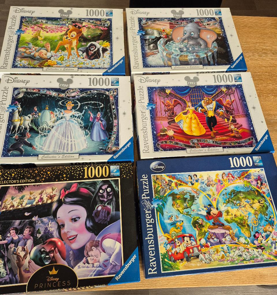 Puzzles Ravensburger Disney, Hobby & Loisirs créatifs, Sport cérébral & Puzzles, Comme neuf, Puzzle, 500 à 1500 pièces, Enlèvement ou Envoi