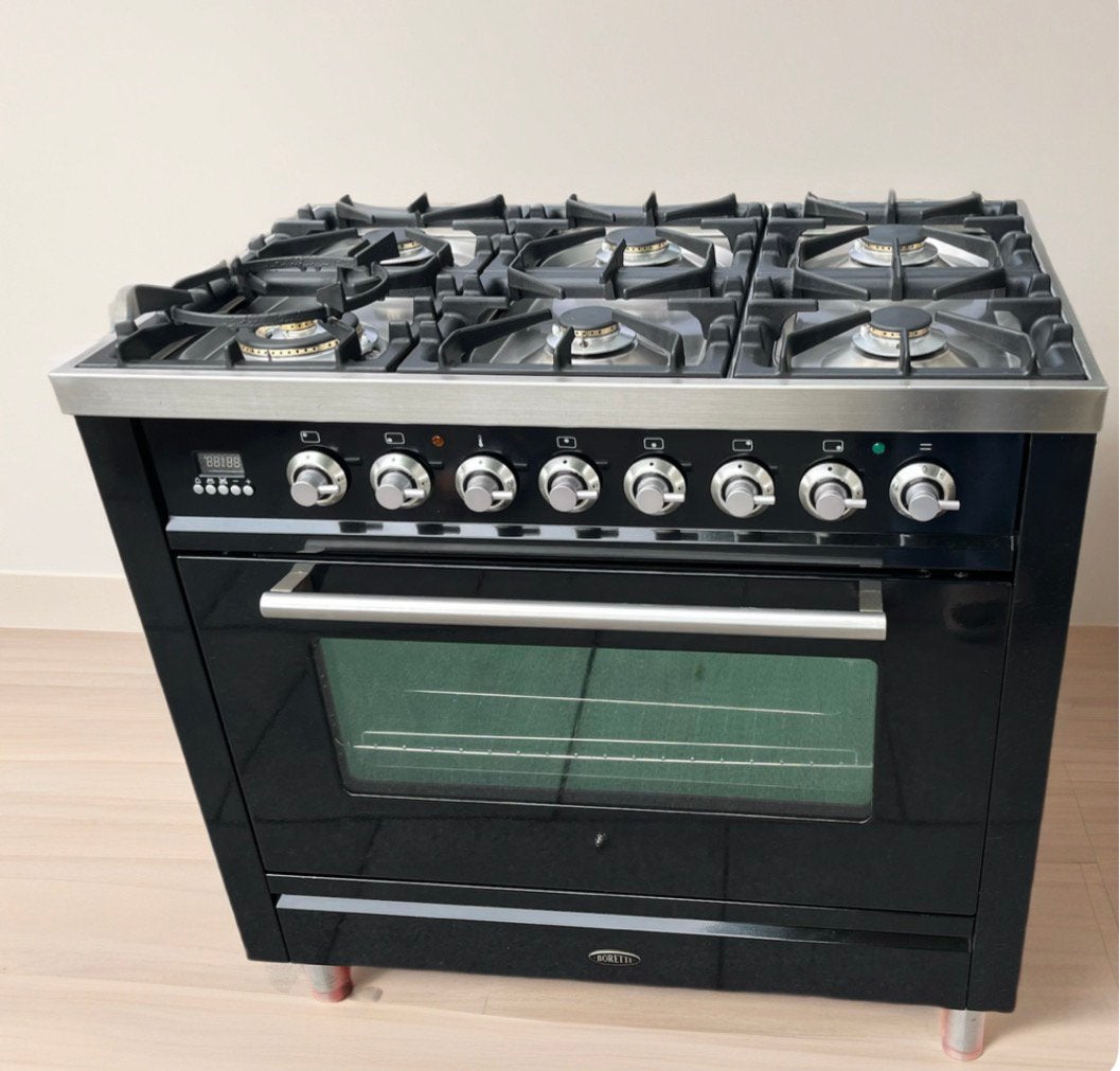 Boretti gasfornuis 6 pits (propaan), Ophalen, Gebruikt, 60 cm of meer, Energieklasse A of zuiniger
