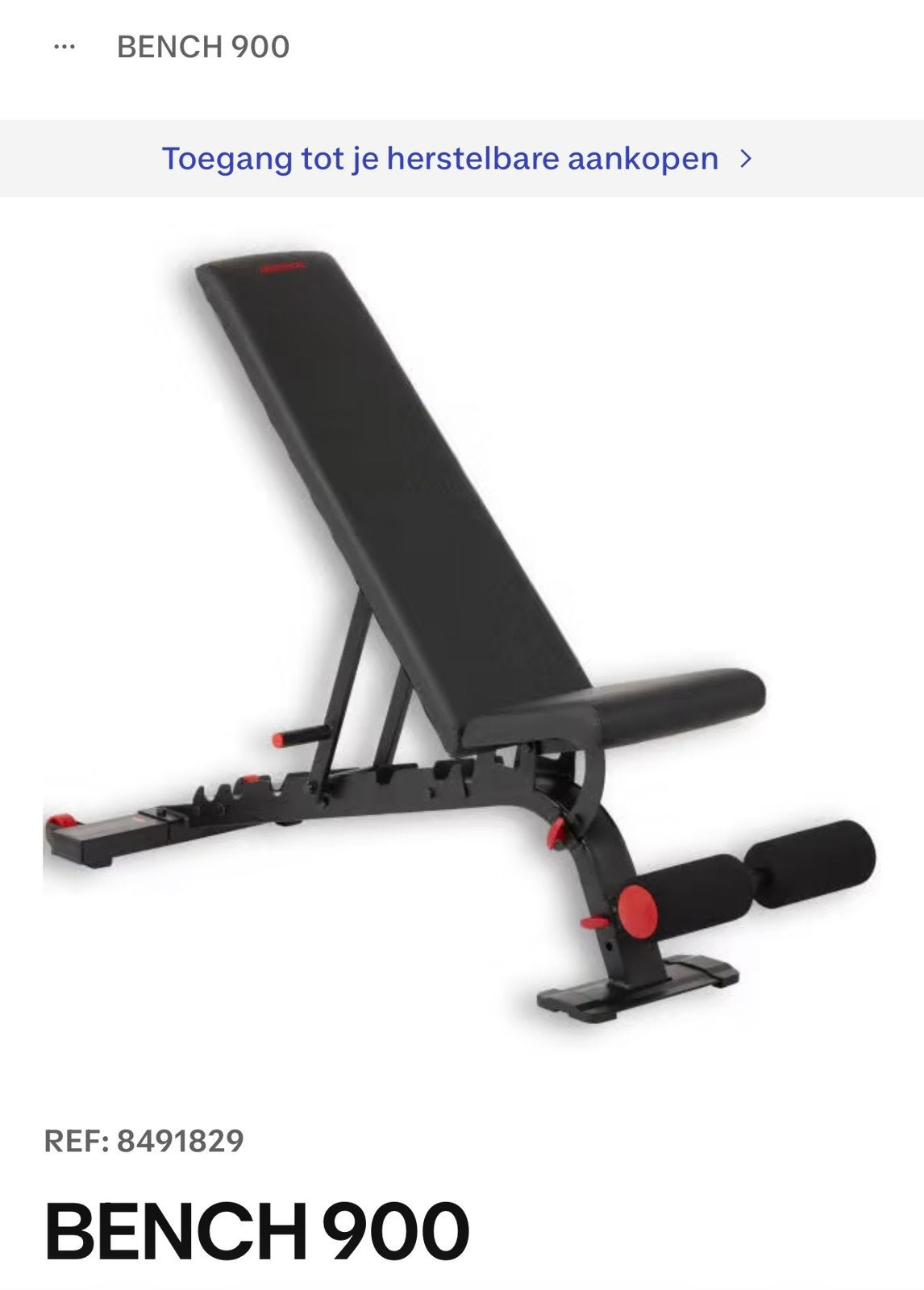 Domyos bench 900 fitness halterbank, Sport en Fitness, Ophalen, Gebruikt