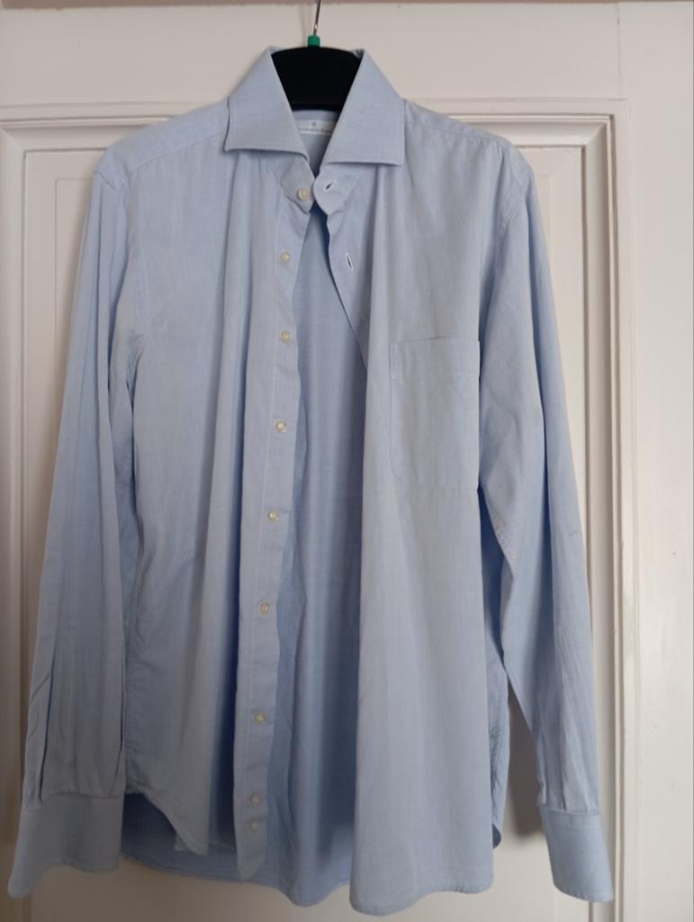 Ermenegildo Zegna - chemise bleu clair classique, taille 41l, Enlèvement ou Envoi