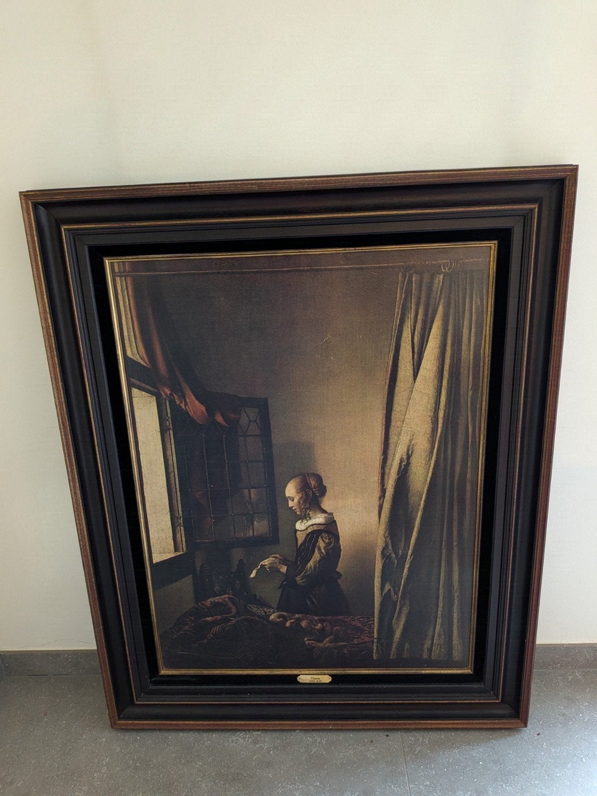 Grote vintage Vermeer reproductie op doek

Mooie vintage rep, Ophalen of Verzenden, Vintage, Doek