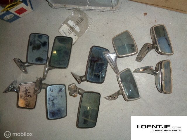 chromen spiegel spiegels bmw 02 e3 e9 e12 e21 links rechts, Enlèvement ou Envoi, Utilisé