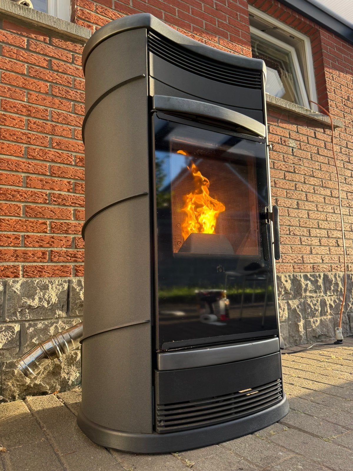 Pelletkachel edilkamin story 13kw kan geleevert worden !, Ophalen, Zo goed als nieuw, Pelletkachel