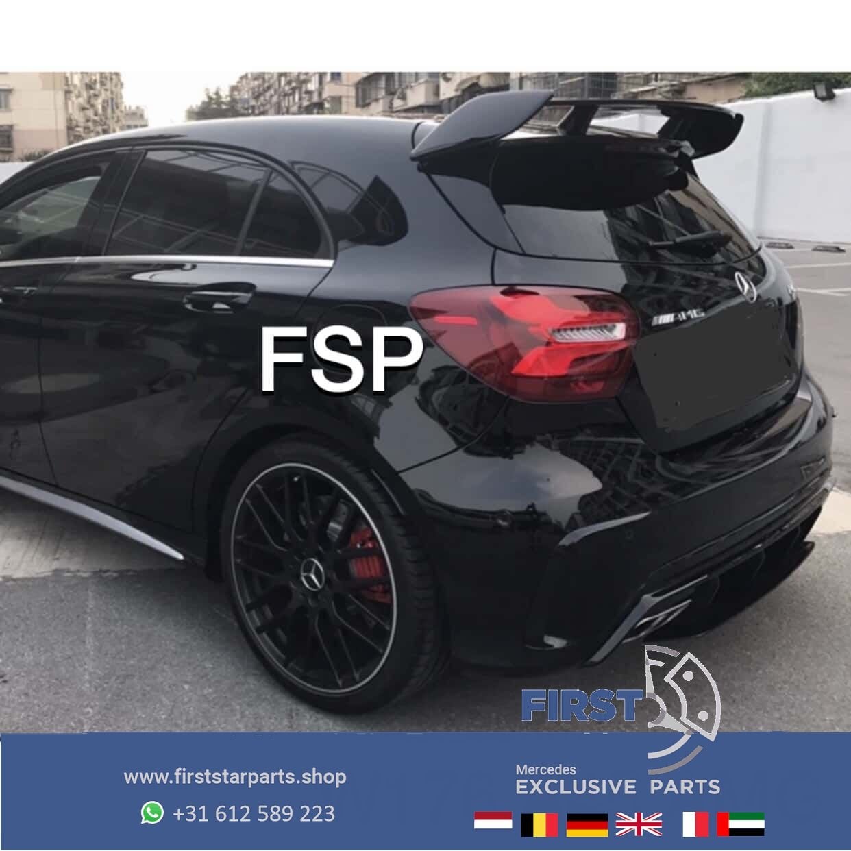 W176 A45 AMG DAK SPOILER 45 VLEUGEL A Klasse 2012-2018 ZWART, Auto-onderdelen, Gebruikt, Ophalen of Verzenden, Achter, -