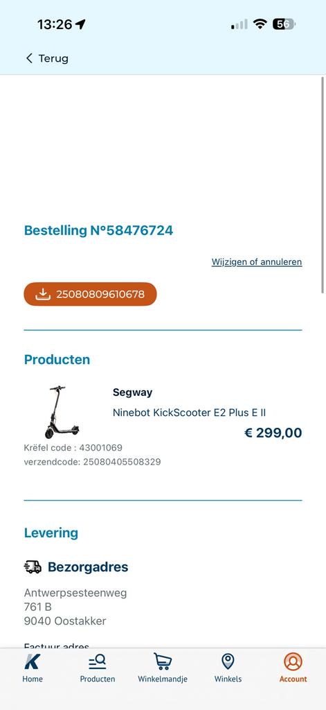 Ninebot segway, Enlèvement, Utilisé, Step électrique (E-scooter)