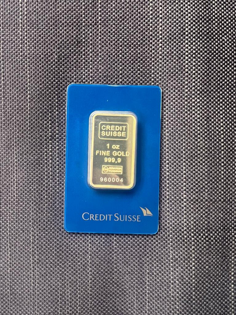 Gouden baar 1oz  credit suisse, Enlèvement, Or