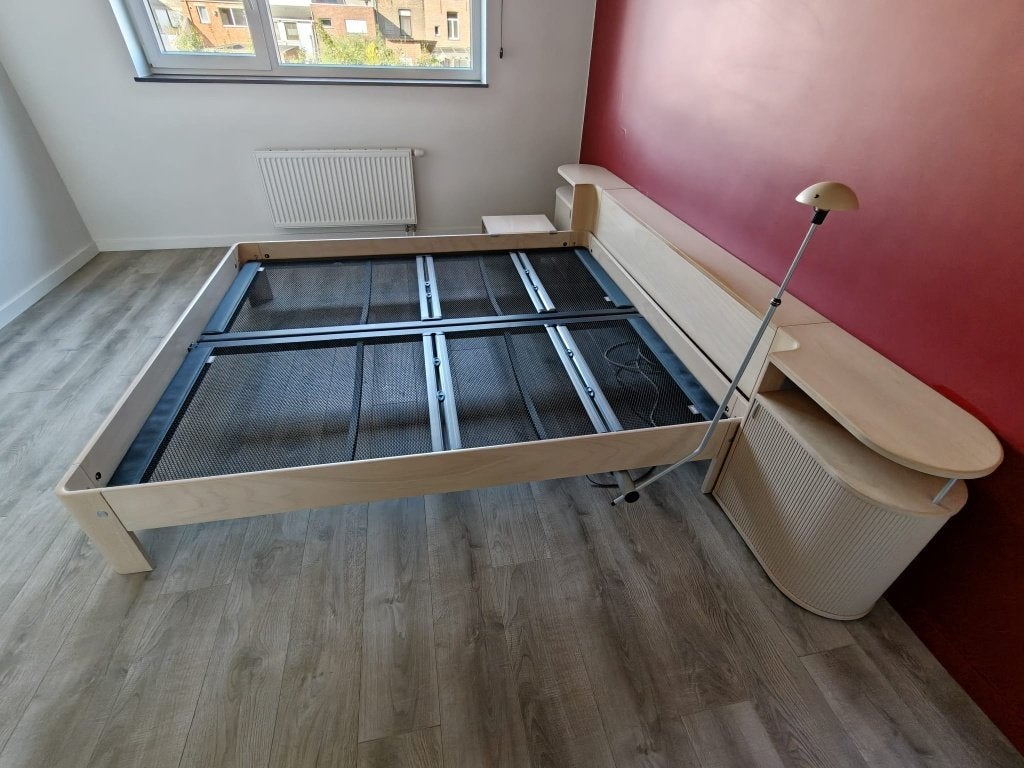 Auping bed, Huis en Inrichting, Slaapkamer | Bedden, Ophalen, Gebruikt, Beige, Tweepersoons
