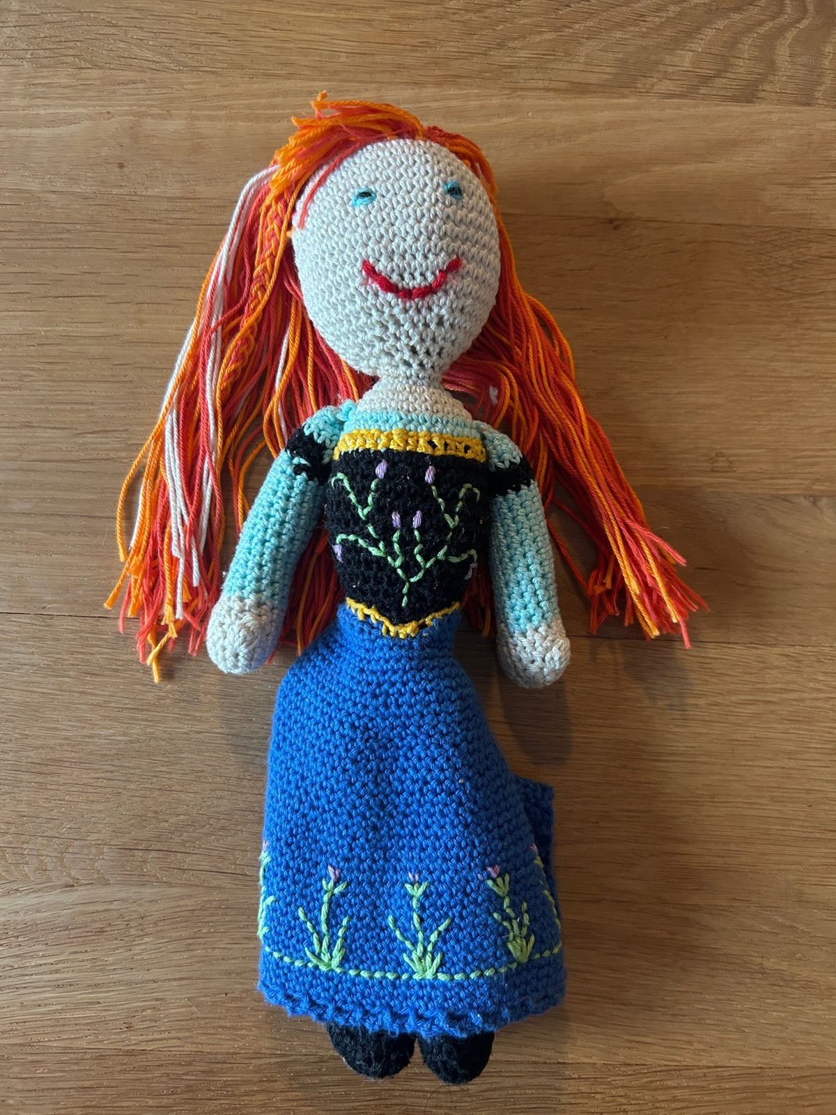 Gehaakte pop Anna Frozen handgemaakt, Ophalen of Verzenden, Nieuw, Overige typen