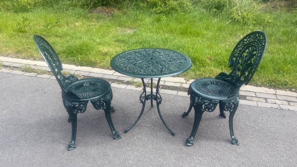 Bistro setje Almunnium, Tuin en Terras, Gebruikt, Aluminium, Tuinset, Eettafel
