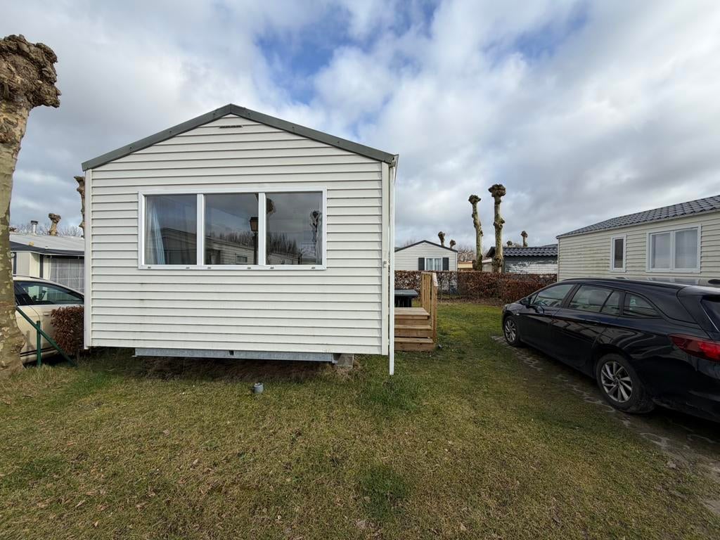 Stacaravan klein strand jabbeke, Caravans en Kamperen, Stacaravans, Tot en met 5