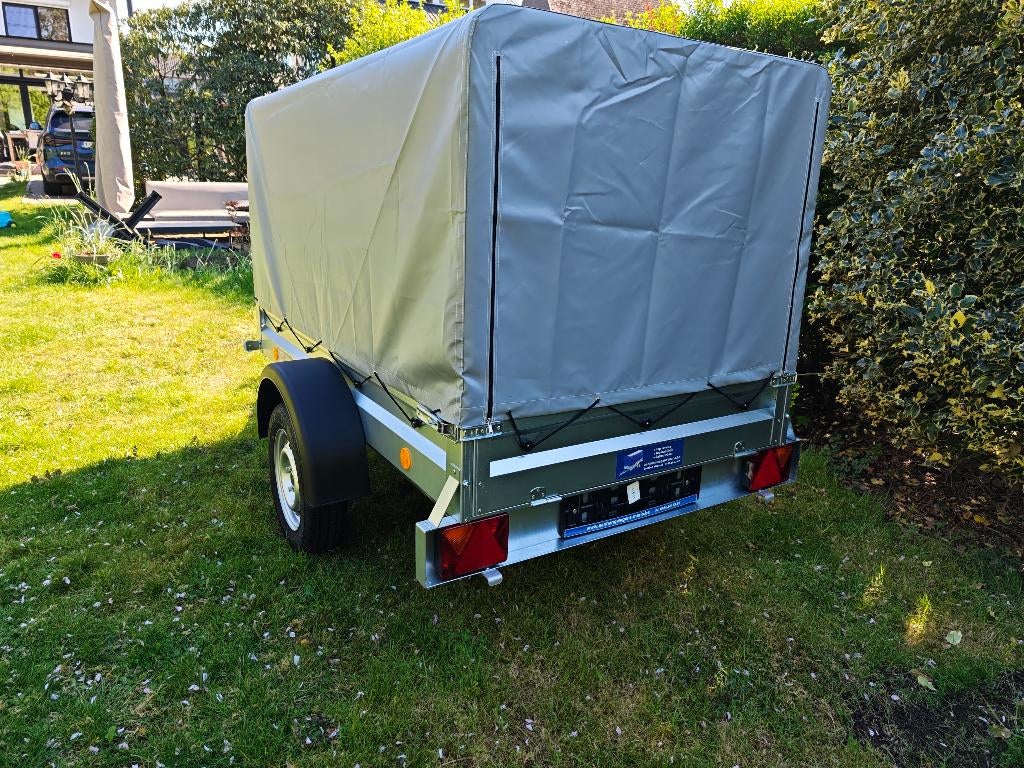 Aanhangwagen met huif – 750 kg – zeer stevig chassis, Auto diversen, Aanhangers en Bagagewagens, Ophalen, Nieuw