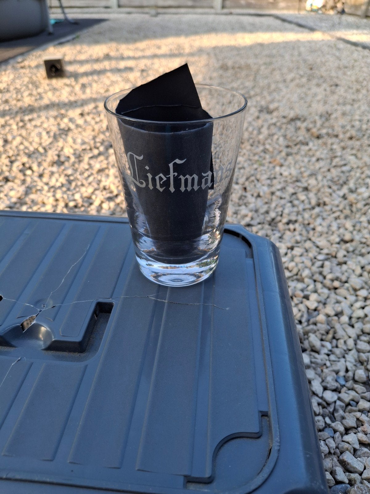 Oud gezuurd bierglas liefmans oudenaarde, Ophalen of Verzenden