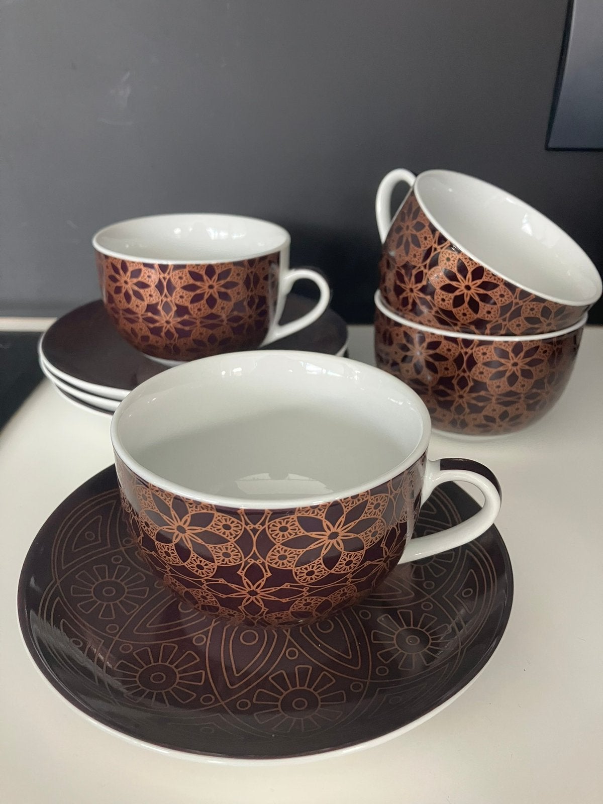 4 koffietassen, Ophalen, Zo goed als nieuw