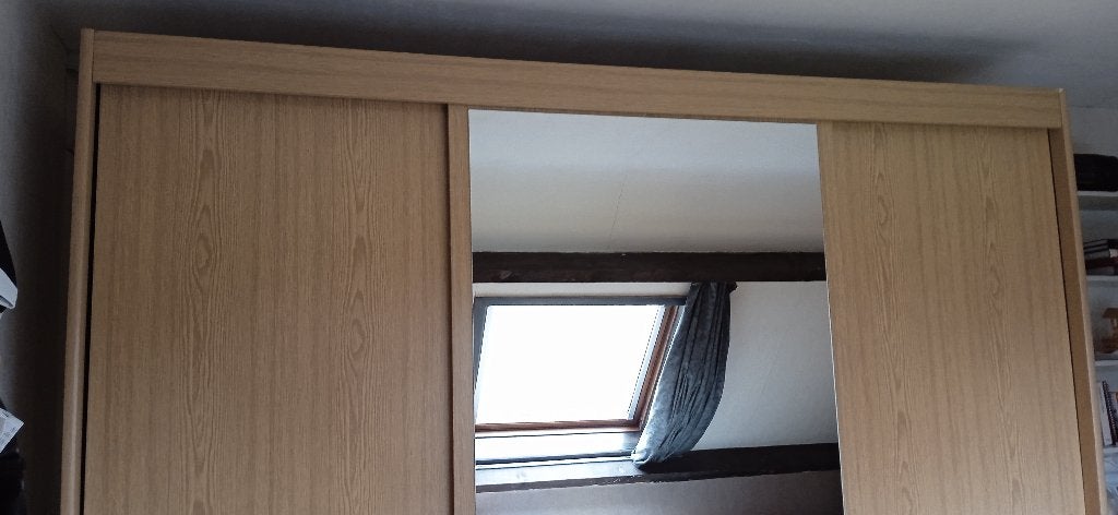 Grote kleerkast met spiegel, Huis en Inrichting, Kasten | Kleerkasten, Ophalen, 200 cm of meer, Zo goed als nieuw, 200 cm of meer
