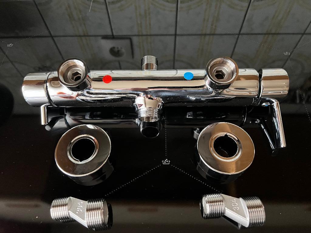 Mitigeur mécanique rond en laiton sortie haute 1/2", chromé, Bricolage & Construction, Sanitaire, Neuf, Douche, Chrome, Enlèvement