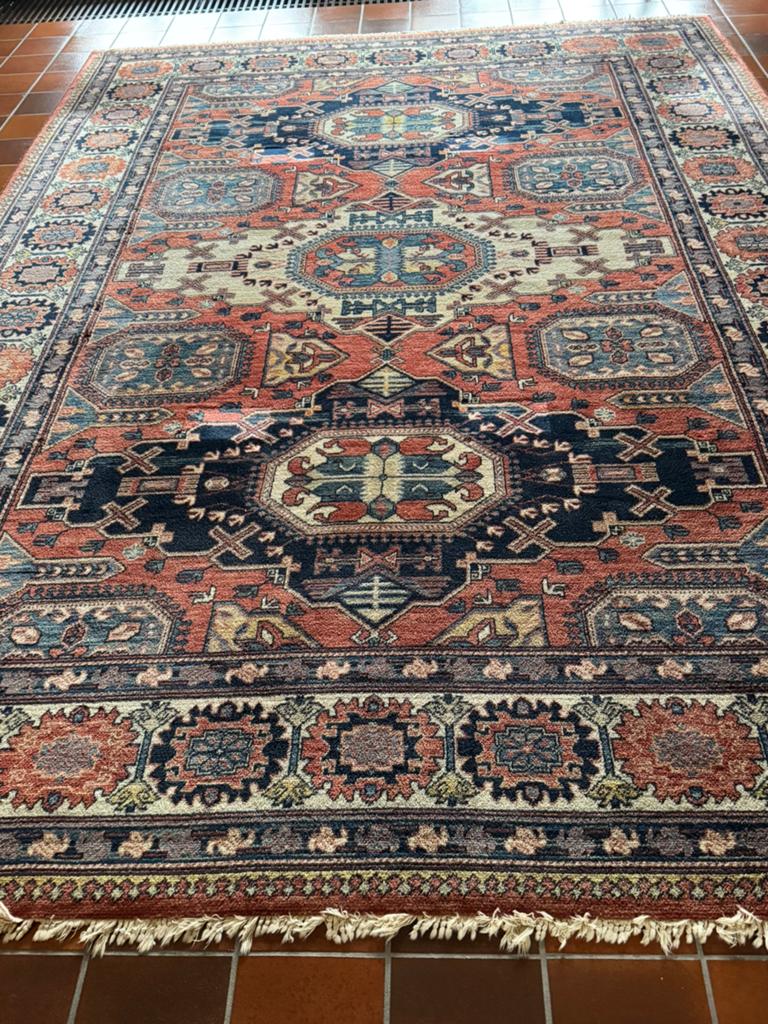 Vintage tapijt uit de koukasus afmeting 2,40 x 3,40 m, Ophalen, Zo goed als nieuw