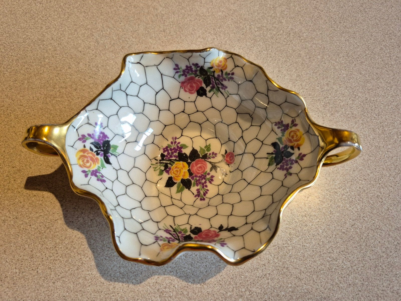 Limoges France schaaltje met bloemen, Ophalen of Verzenden