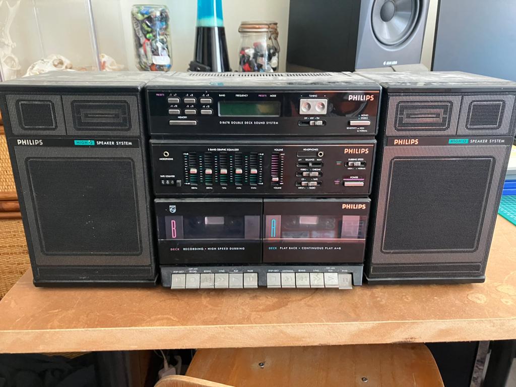 Retro boombox radio, Ophalen, Zo goed als nieuw, Radio