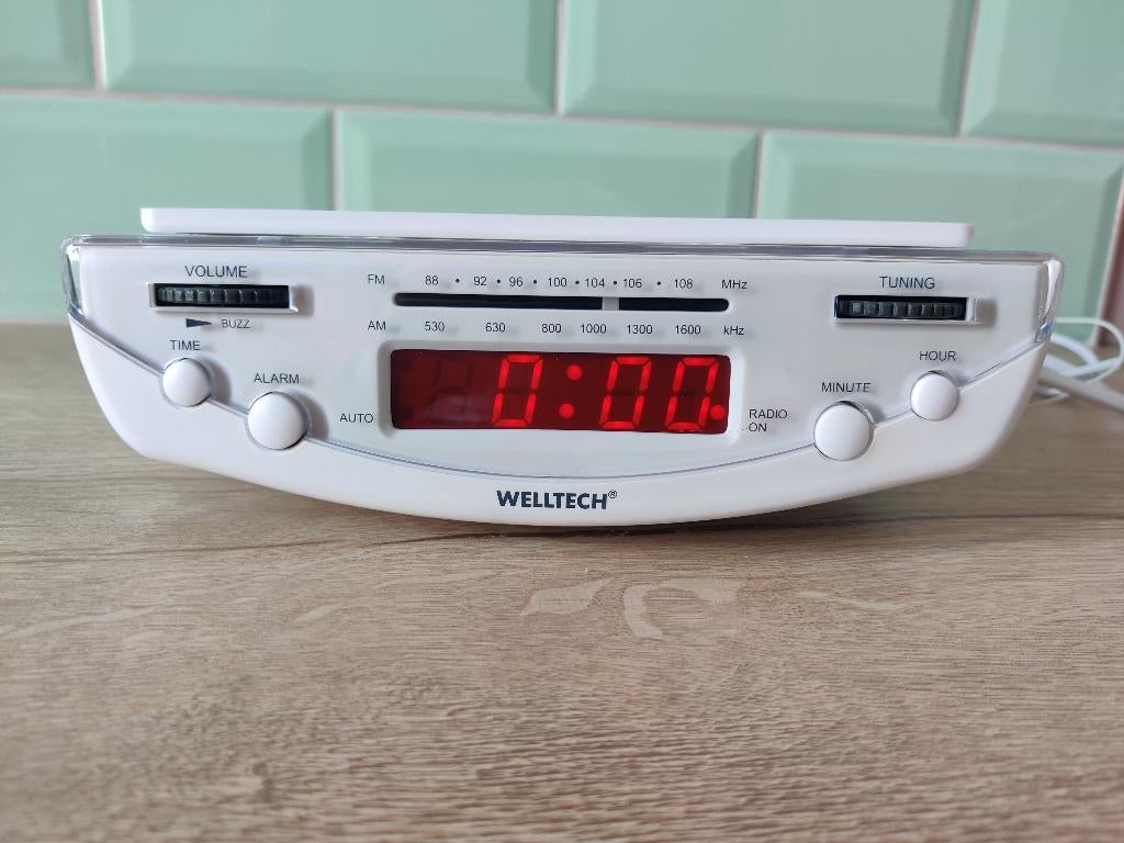 Keukenradio Welltech, wit, Ophalen of Verzenden, Zo goed als nieuw