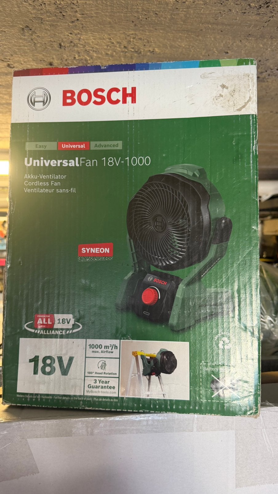 Ventilateur, Bosch, 18 V, Enlèvement, Neuf, Ventilateur