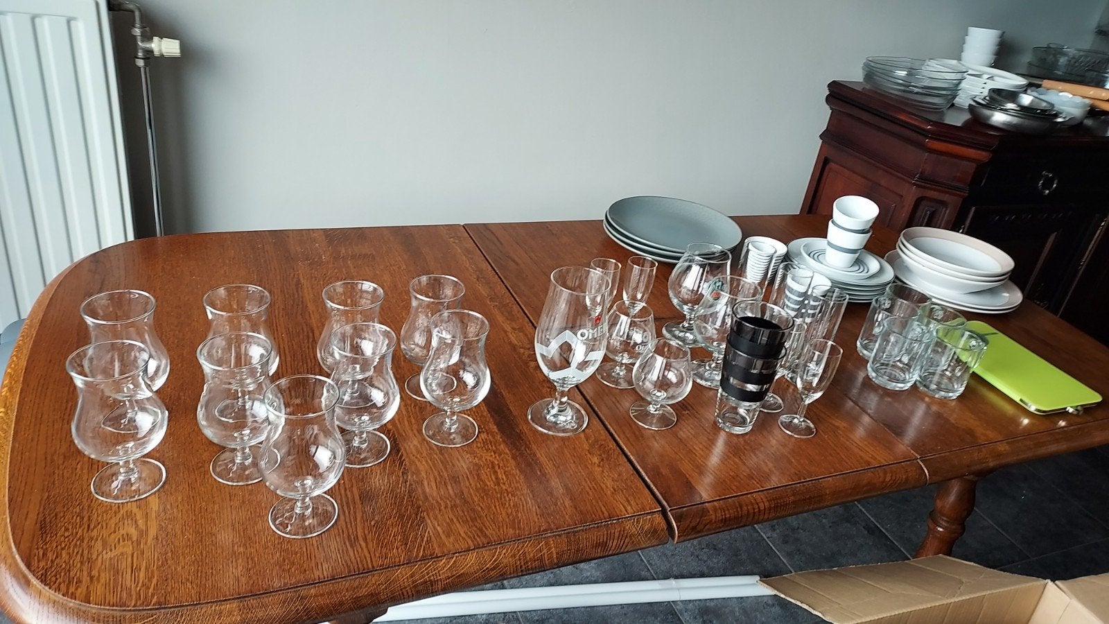 Eiken tafel, Ophalen