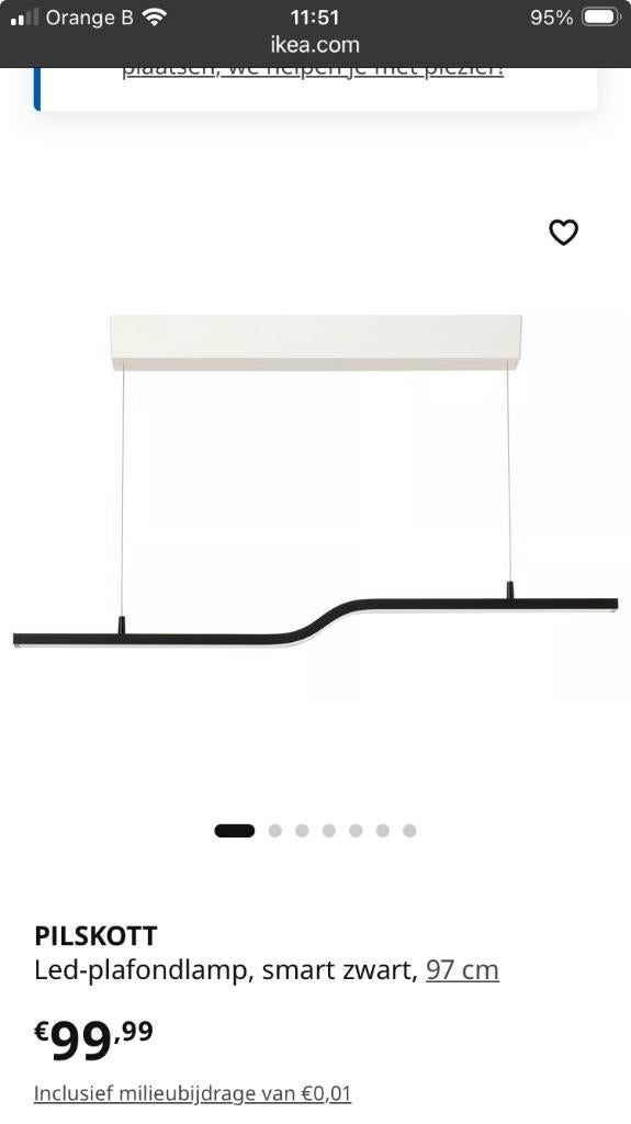 Plafonnier LED PILSKOTT IKEA, Enlèvement, Comme neuf