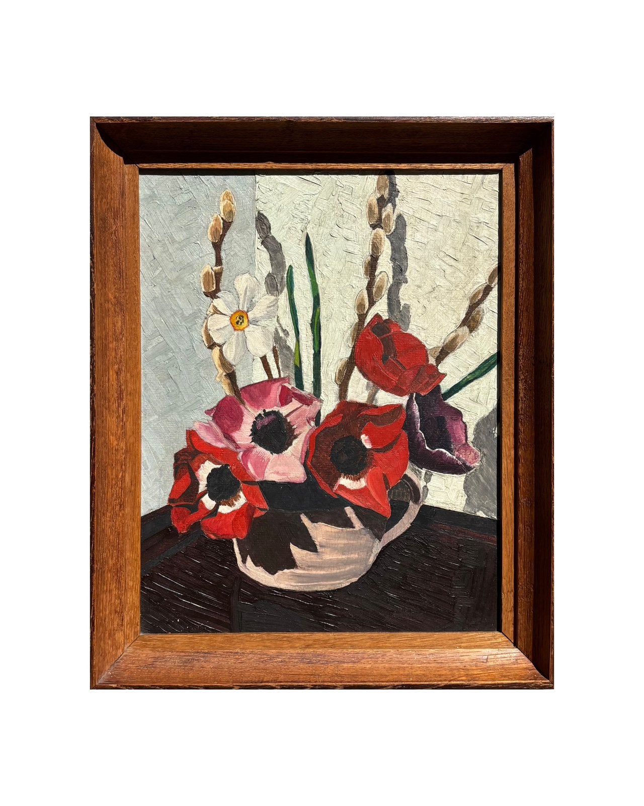Huile sur papier d’une nature morte florale art déco, Maison & Meubles, Accessoires pour la Maison | Décorations murale, Comme neuf