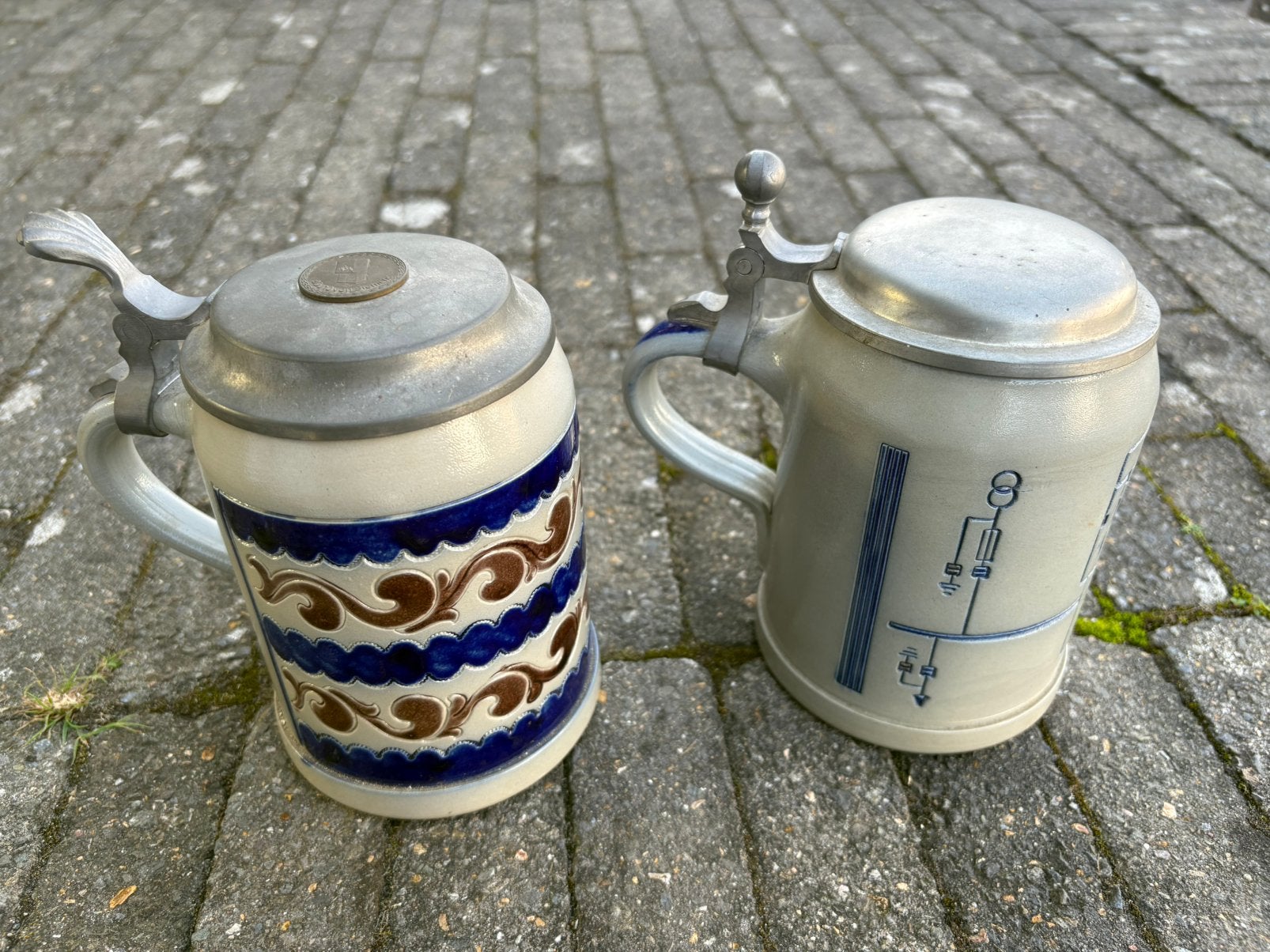 2 Chopes à bière allemandes, Antiquités & Art, Enlèvement