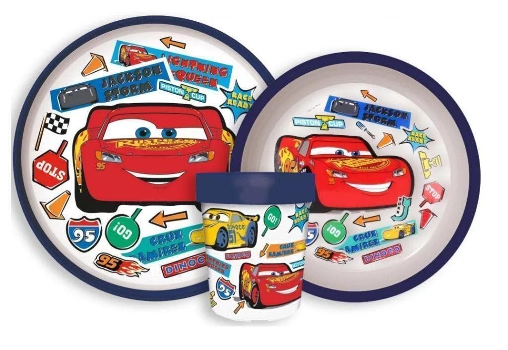 Disney Cars Kinderservies - Magnetron - 3 Delig Eetsetje, Ophalen of Verzenden, Nieuw