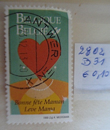 Belgique  n 2802  (O)  = B31, Oblitéré, Sans enveloppe, Affranchi, Envoi