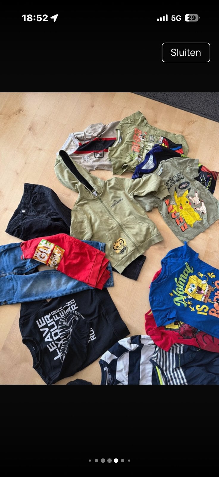 Bundel kleding jongen, Enlèvement, Comme neuf