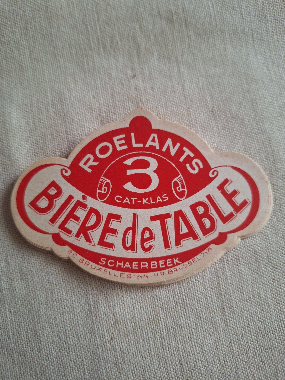 Oud bieretiket brouwerij Roelants Schaarbeek biere bier, Verzamelen, Ophalen of Verzenden