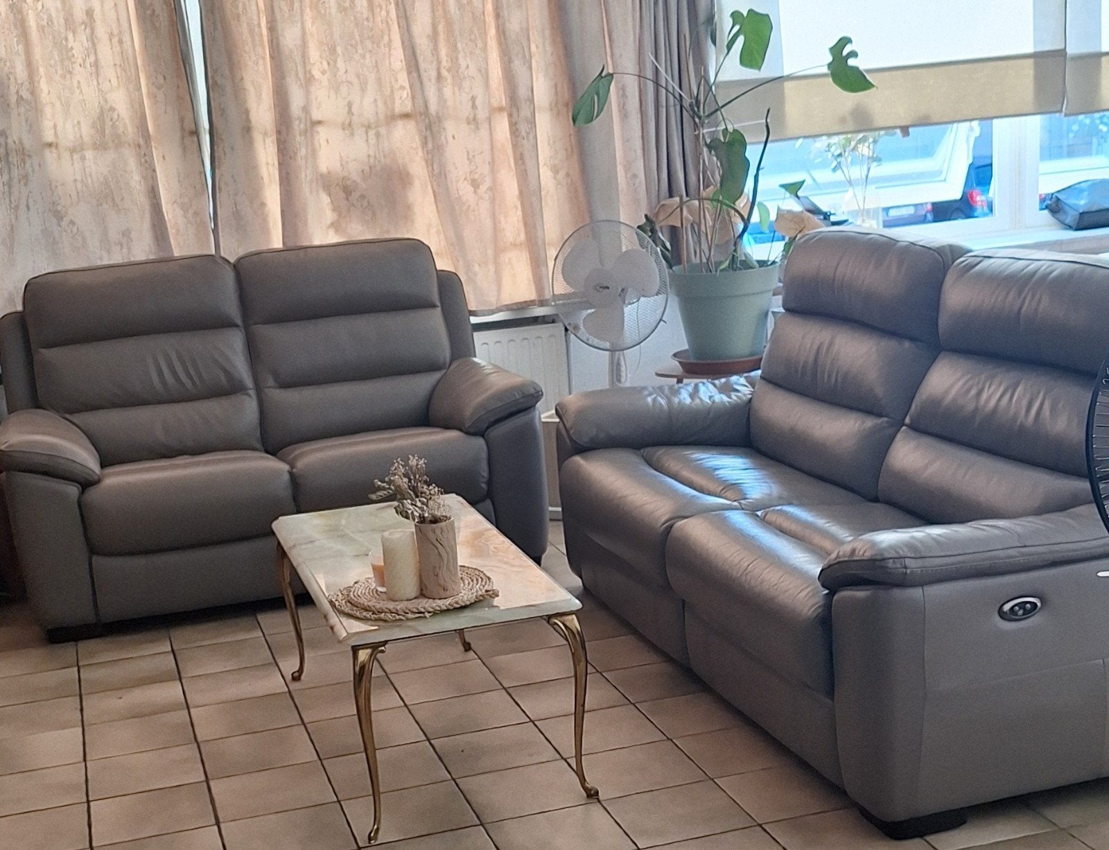 Canapé cuir avec relax, Enlèvement, Comme neuf, Cuir