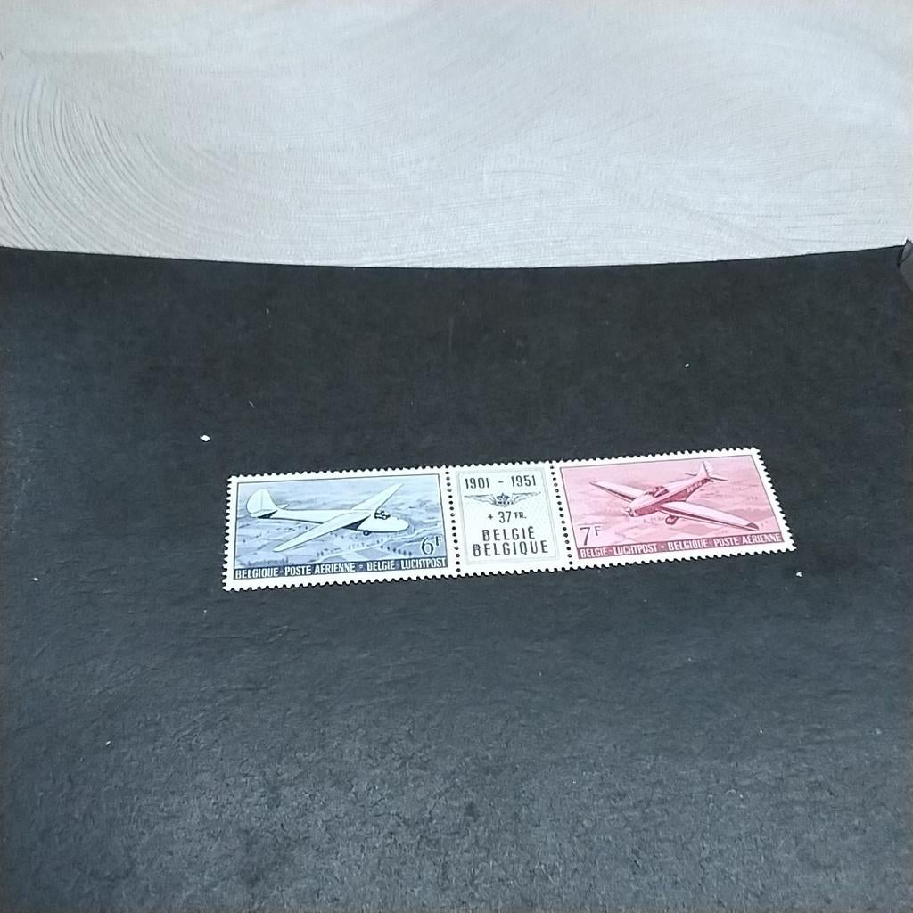 BELGIE Luchtpost Triptiek 26/27 scharnier cote 75,00 €, Postzegels en Munten, Ophalen of Verzenden