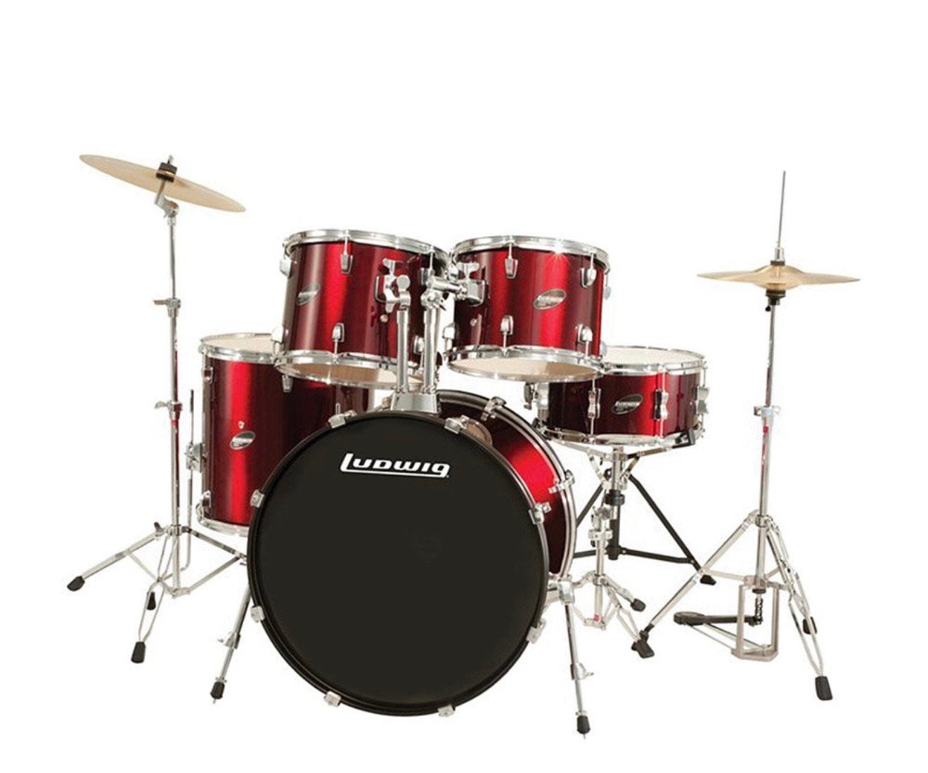 Ludwig Accent Drive Red Foil, Musique & Instruments, Enlèvement, Comme neuf, Ludwig