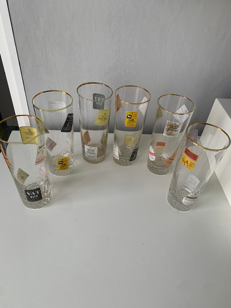 6 WHISKYglazen, Ophalen of Verzenden, Zo goed als nieuw